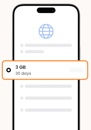 Choose a eSIM Data Plan